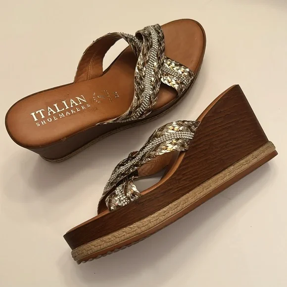 Italian Shoemakers gorgeous strappy slide heeled sandals - Picture 14 of 14